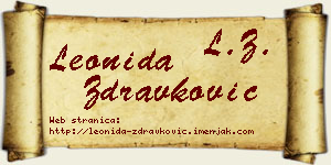 Leonida Zdravković vizit kartica